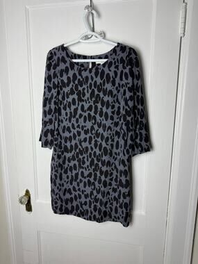 Boden Y2K Leopard Print Chic Retro Mini Sheath Dress Women's Size 6 Gossip Girl